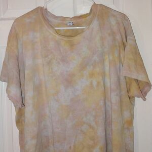 SOLD***Old Navy Tie-Dye Crop Top - Yellow and Pink XXL PTP 25"